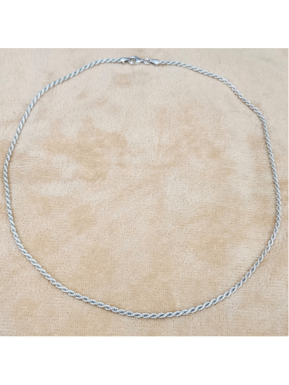 925 Italy Sterling Silver Rope Chain necklace 20in.